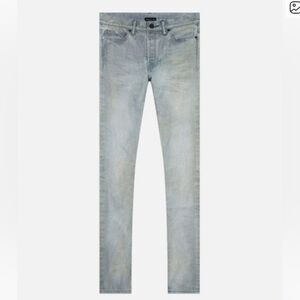John Elliott NWOT Cast 2 ss24 Japanese Denim 3x1 Denim Slim 30wX33 Light indigo